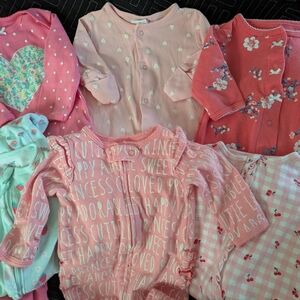 Carter's Pink and Red Baby Onesies Collection